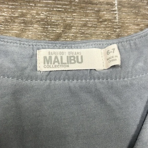 Barefoot Dreams Malibu Collection 2pc pajama set youth girl size 6-7 - Picture 2 of 5